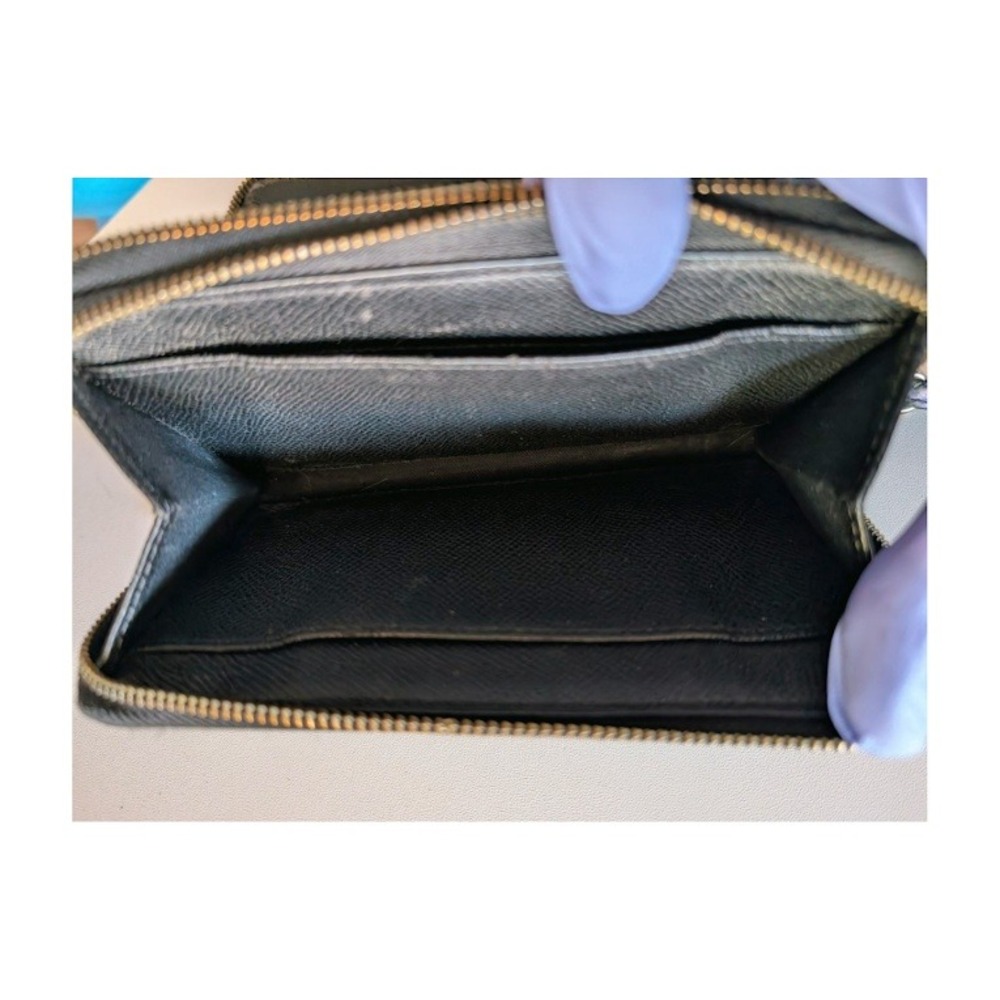 VTG Coach Iridescent Double Zip Wristlet Wallet Green Purple Crossgrain Leather - Picture 9 of 13